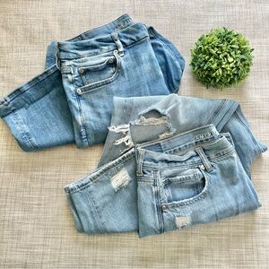 American Eagle Flare & Mom jean bundle, lots of destruction, short & x-short